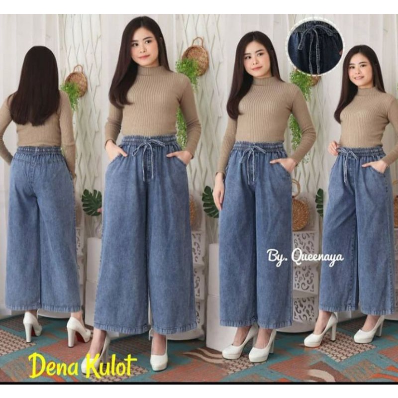 BOYFRIEND JEANS KULOT / KULOT JEANS SNOW / KULOT JEANS SNOW RAWIS JUMBO