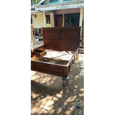 tempat tidur dipan minimalis no 1 laci kayu jati furniture jepara