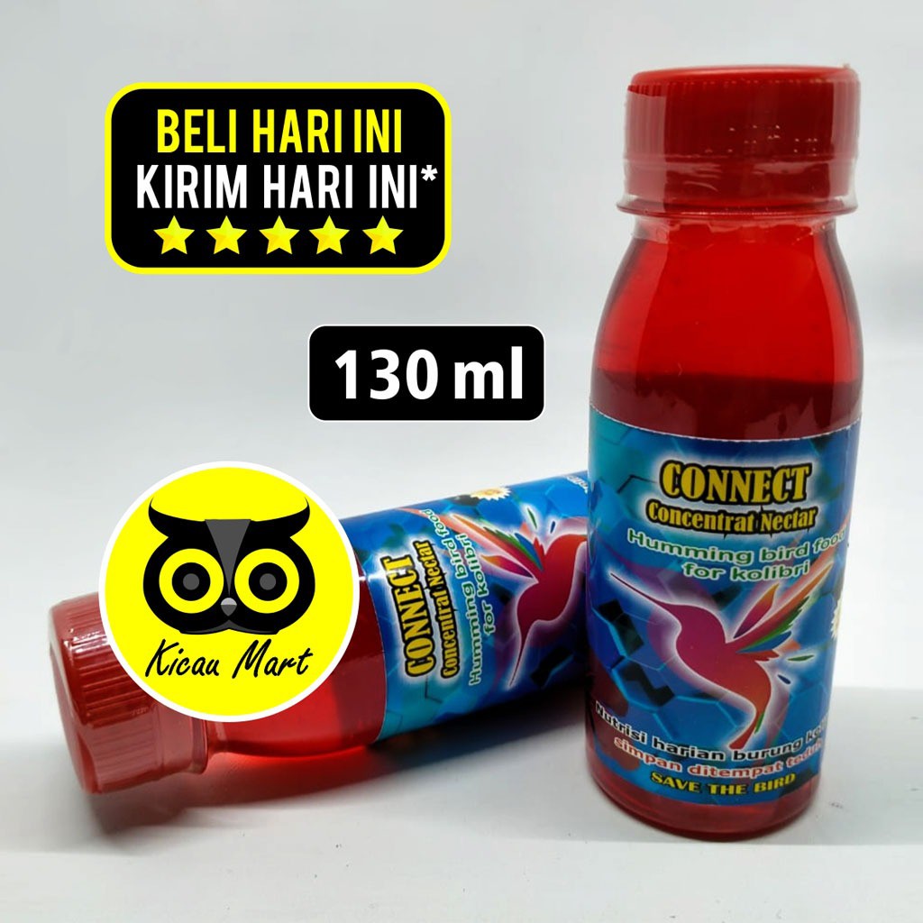 CONNECT CONCENTRAT NECTAR RED NEKTAR ASLI PAKAN MAKANAN MINUMAN BURUNG KOLIBRI COLIBRI PLECI NLBD