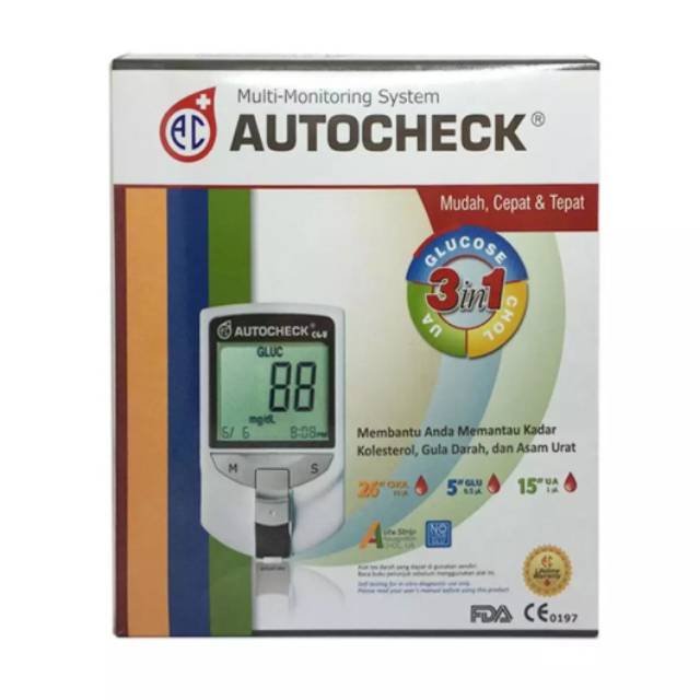 Autocheck GCU3 in 1 -Alat tes darah 3 in 1