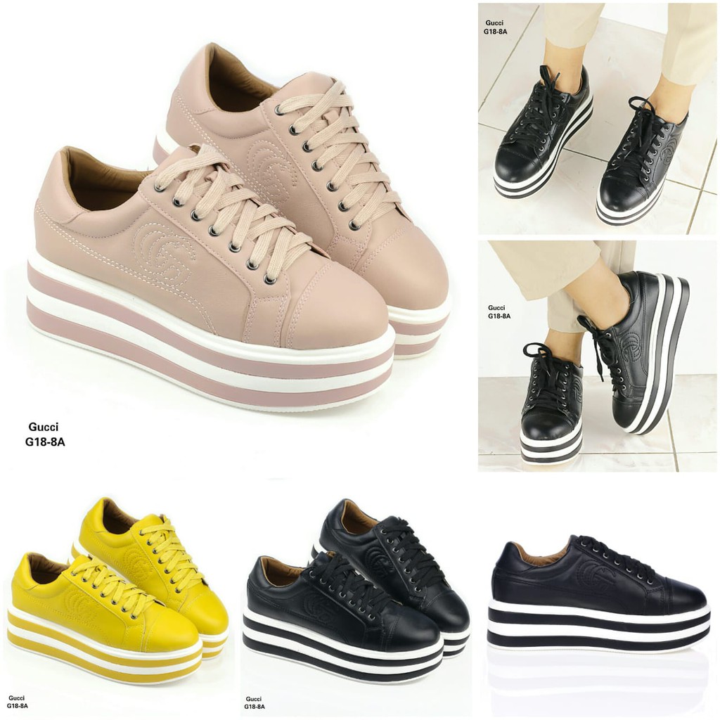Sepatu Gucci Paragon G18-8A CVB 29 impor batam reseller murah wedges sport cantik sneakers shoes