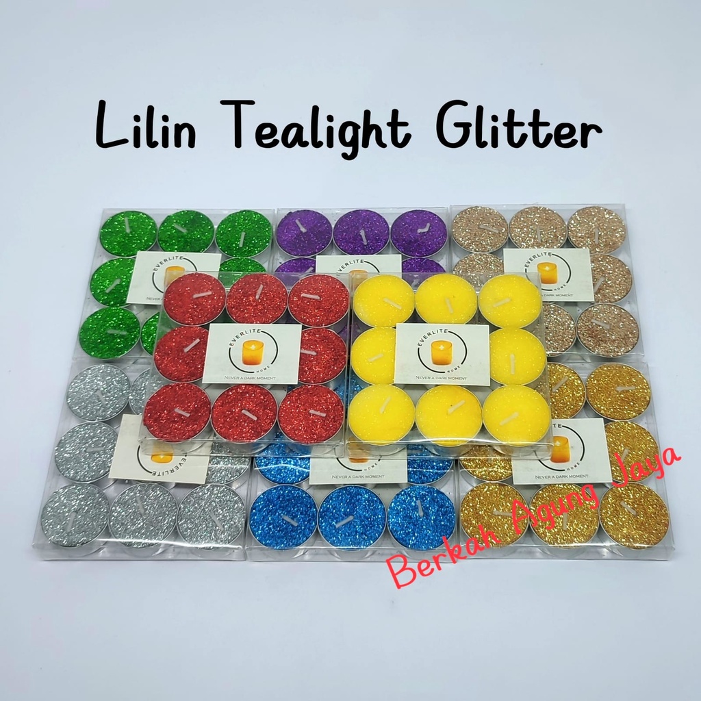 Lilin Tealight Glitter / Lilin Dekorasi / Lilin Hias