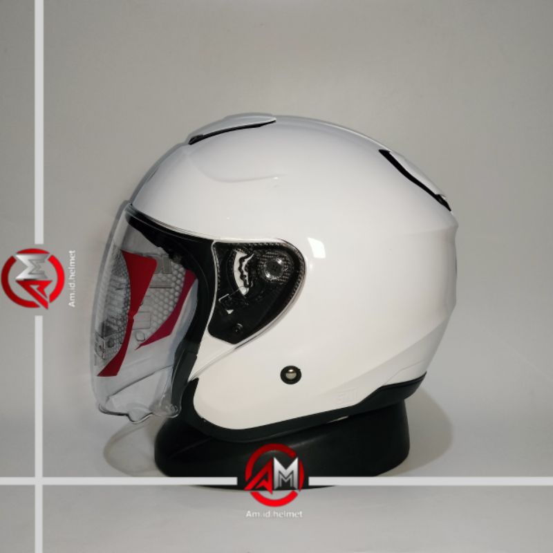 HELM KYT KYOTO R SOLID WHITE KYT HELM KYOTO PUTIH HALF FACE KOYOTO WHITE
