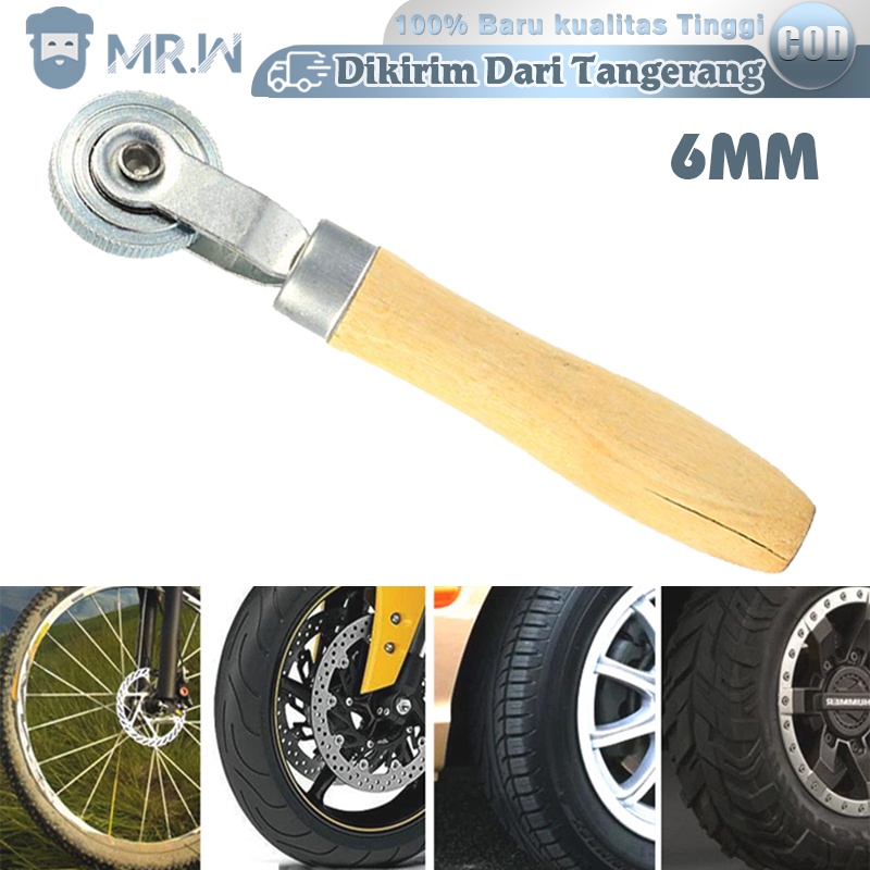 6mm Roller Tambal Ban Sun Roller Dengan Handle/Pres Tambal Ban Untuk Reparasi Tambal Ban Mobil Truk