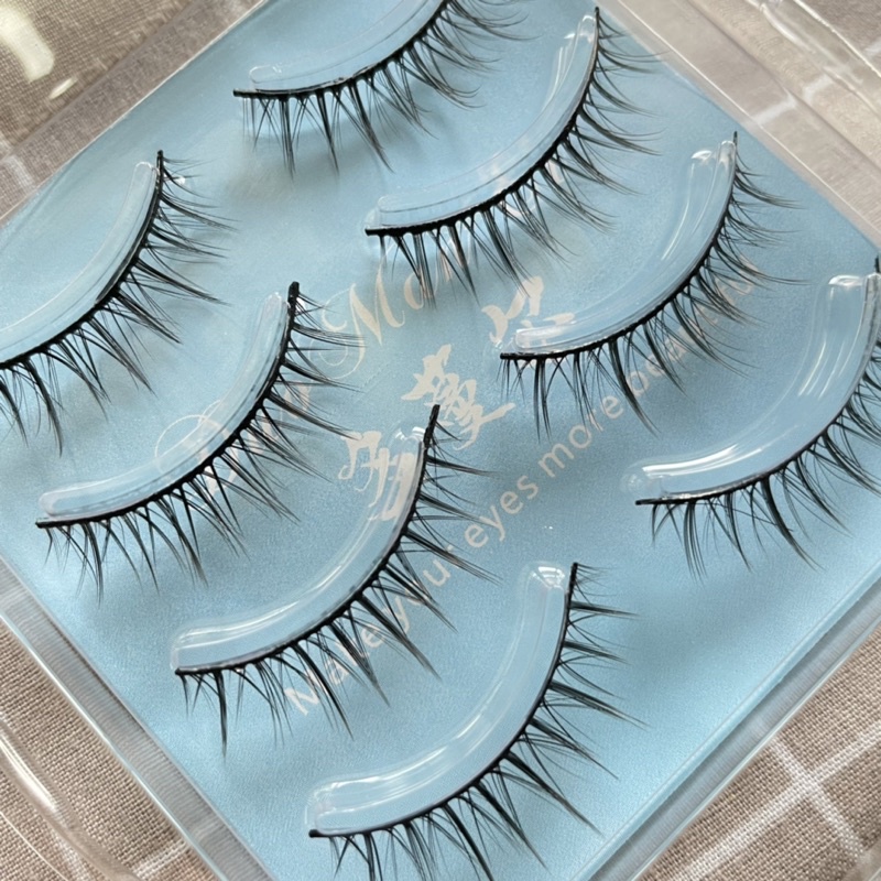 FAIRY LASHES DOUYIN MAKEUP - Eye makeup accessories 4 pairs set Cos cross false eyelashes Lash Extension 3D bunch Japanese Fairy Little Devil Cosplay 4 Pairs