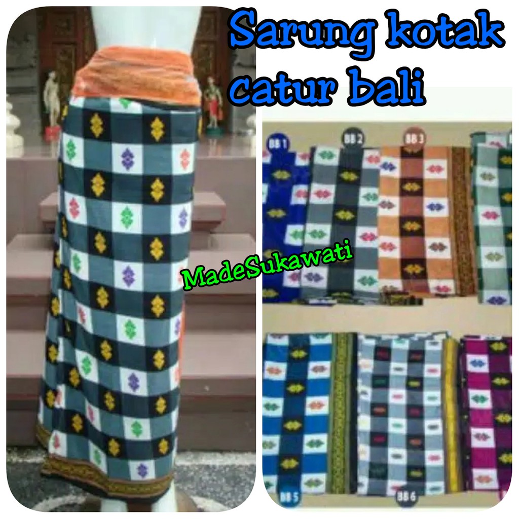 Sarung kotak catur khas bali