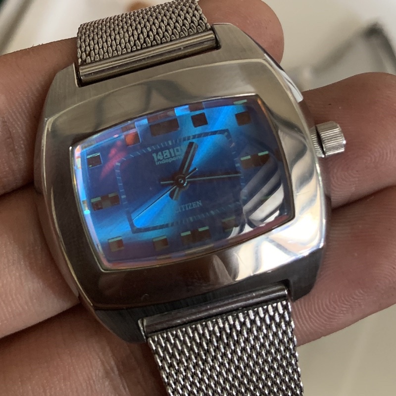 Jam Tangan Citizen INDEPENDENT Blue Biru Tv Bkn Automatic Original Bekas