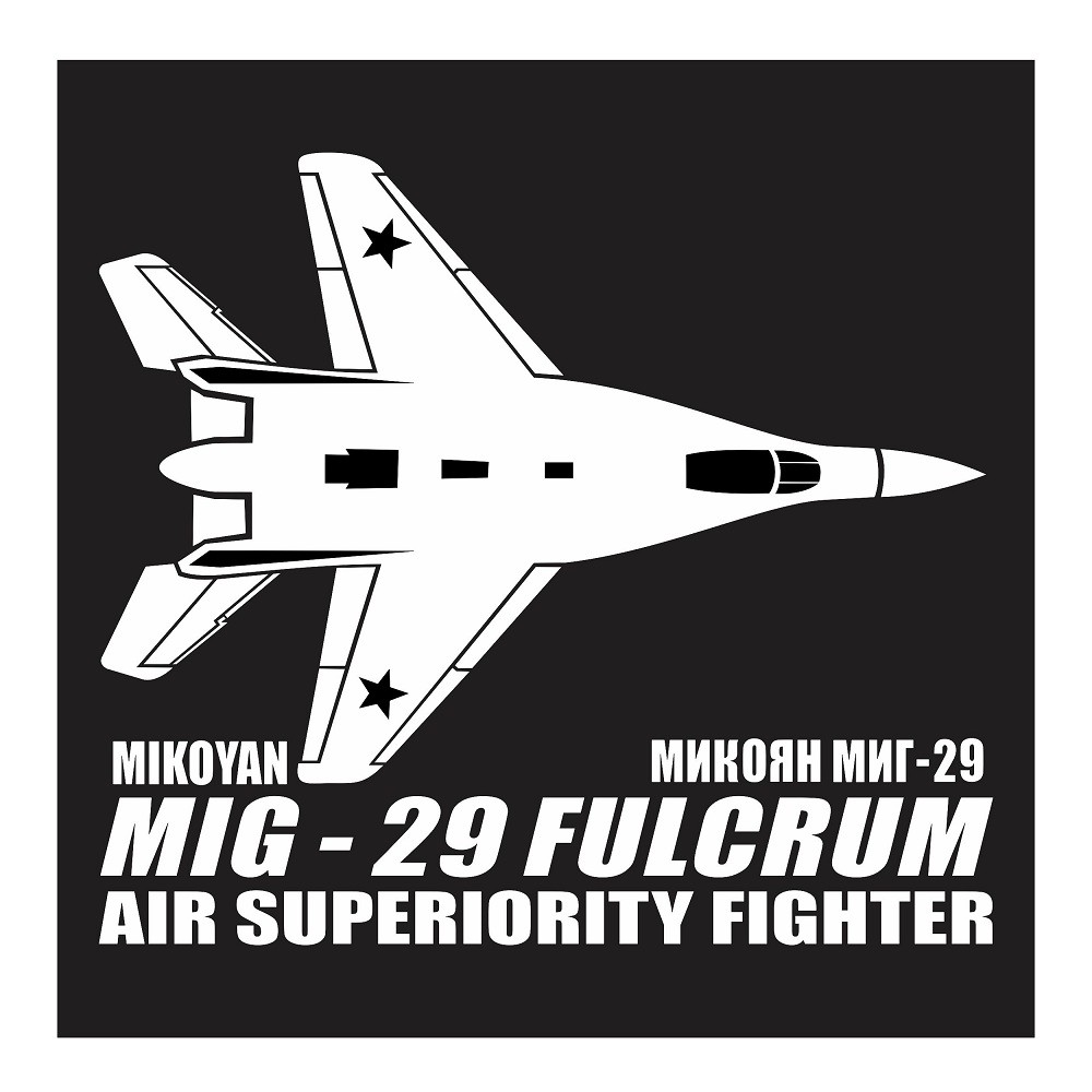 Mikoyan Gurevich Mig – 29 Fulcrum, Cutting Sticker