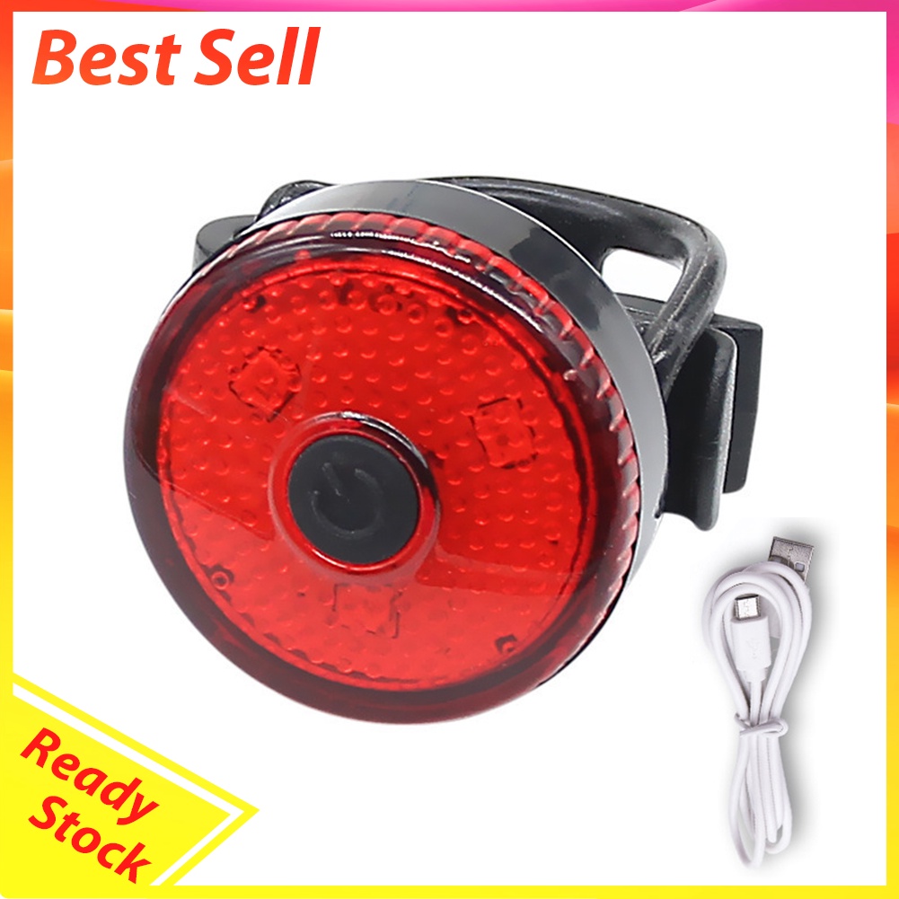 USB Rechargeable Bike Tail Light Waterproof Night Running Warning Lights