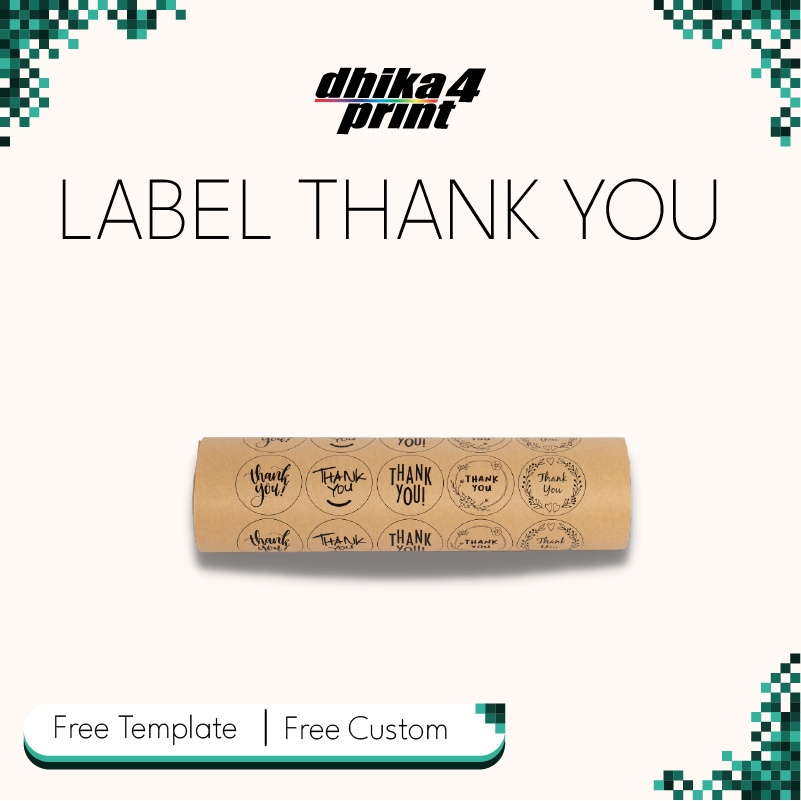 

Stiker label thank you kraft/ Chromo / Label Thank You For Your Order