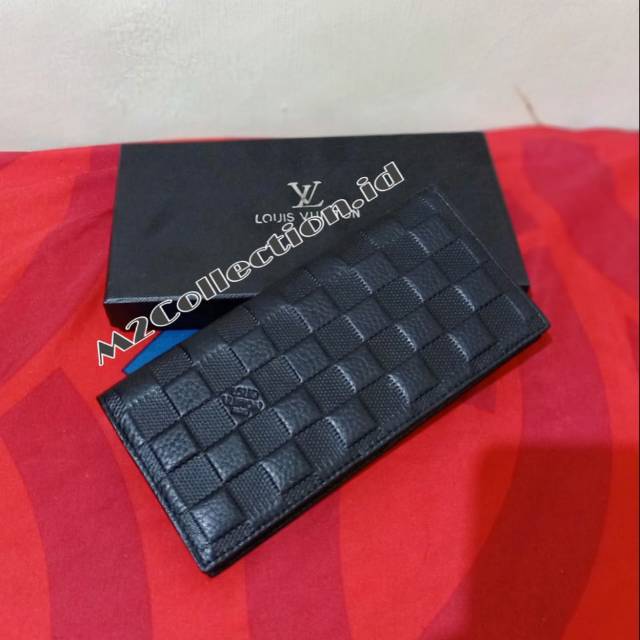 Dompet Panjang Lipat Lv Kulit Asli Import