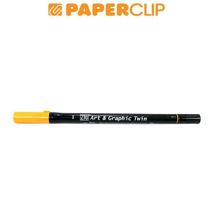 

PEN BRUSH ZIG KURETAKE TUT-80 ART & GRAPHIC TWIN 042 BRIGHT YELLOW