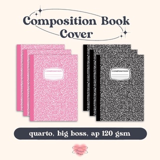 COMPOSITION BOOK COVER (Sampul Buku) | Aesthetic Book Cover | Sampul | Black Pink | flutterheart