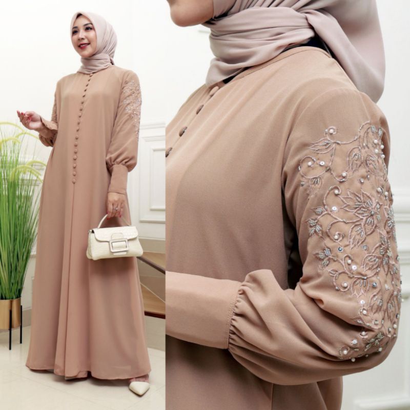 FASHION MUSLIM // ADIBA DRESS // BAHAN CERUTY BABYDOLL // KODE AB