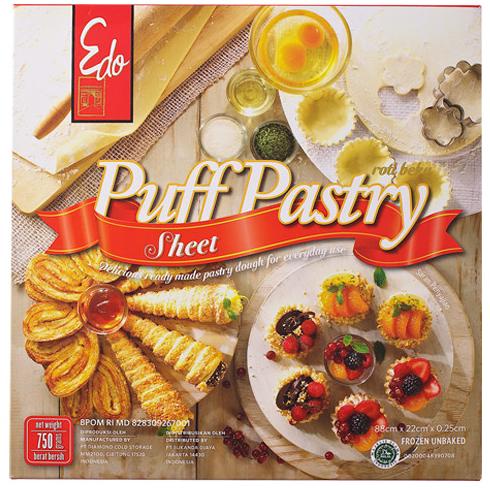 

MAKANAN BEKU / EDO PUFF PASTRY SHEET 750GR NON COD