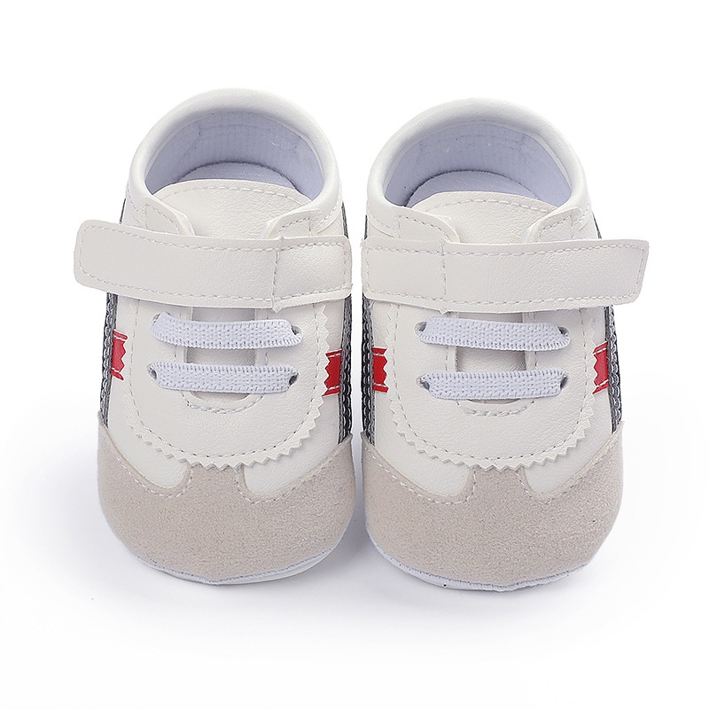 Sepatu Bayi Prewalker Laki Laki Perempuan Umur 0 - 12 Bulan Sepatu Sneakers Anak Bayi Laki Laki Perempuan Baby Prewaker Shoes Cowok Cewek Murah Umur 0 - 14 Bulan, umur 1 Tahun 0 - 6 Bulan Hitam Merah AK 06