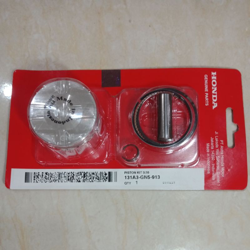 PISTON RING SEHER KIT GN5 SUPRA X GRAND LEGENDA WIN PRIMA ASTREA OS SIZE STANDAR STD 50 100 ORIGINAL ORI ASLI HONDA AHM-50/0.50