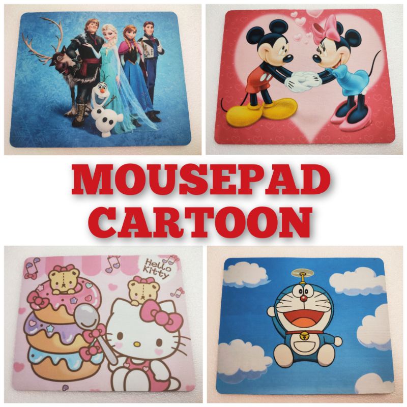 Mousepad / Alas Mouse Kartun Lucu / Cartoon Anak / Karakter / Gaming Pad Termurah dan Berkualitas.