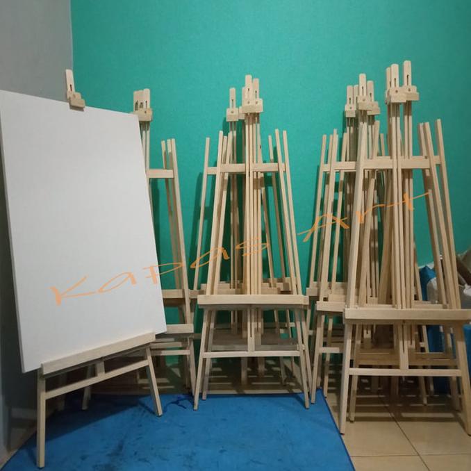 TERBARUU!! Easel Lukis Kayu / Stand Lukis Kayu Natural TERBARU