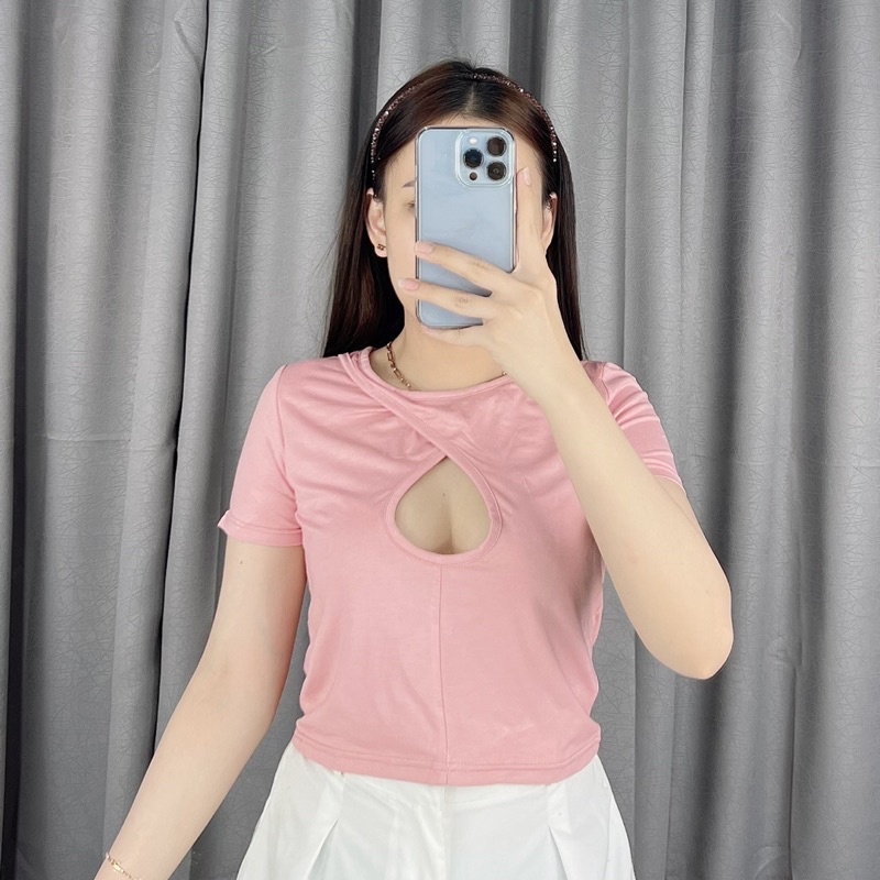 Middle Cut out crop top 005 | Crop top korea