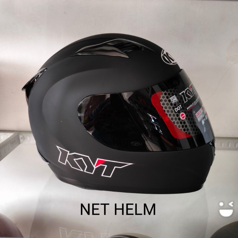 HELM KYT R10 SOLID BLACK DOFT ONGKIR 2 KG-2