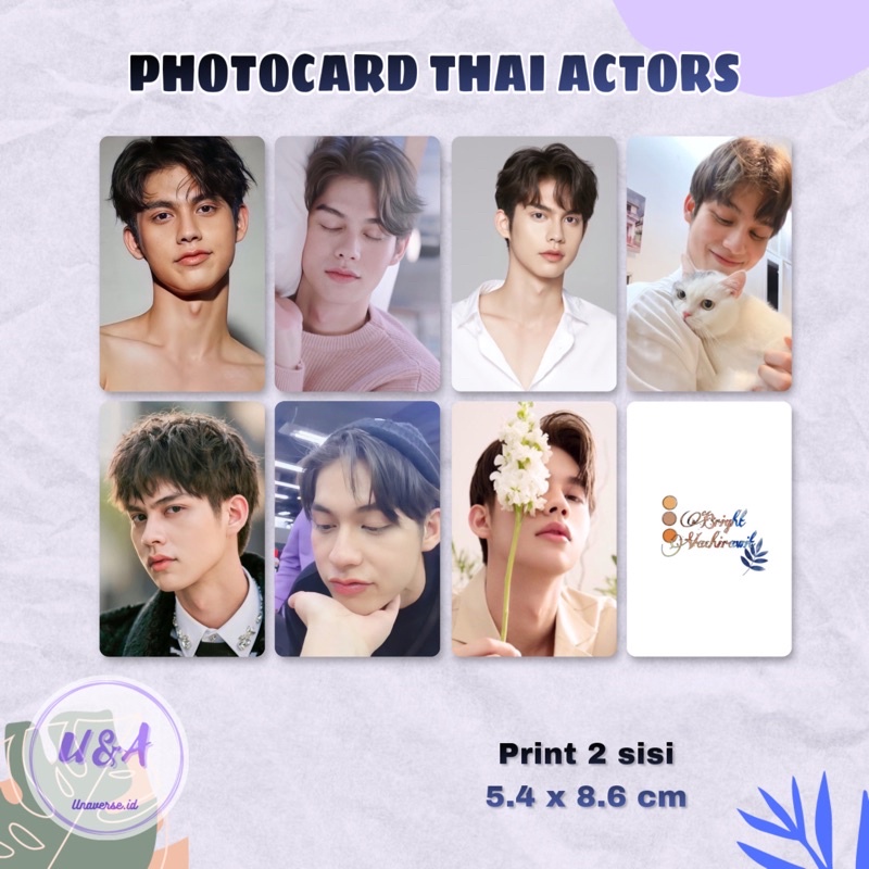 [Unaverse] SET PHOTOCARD BRIGHT GMMTV AKTOR THAILAND Murah
