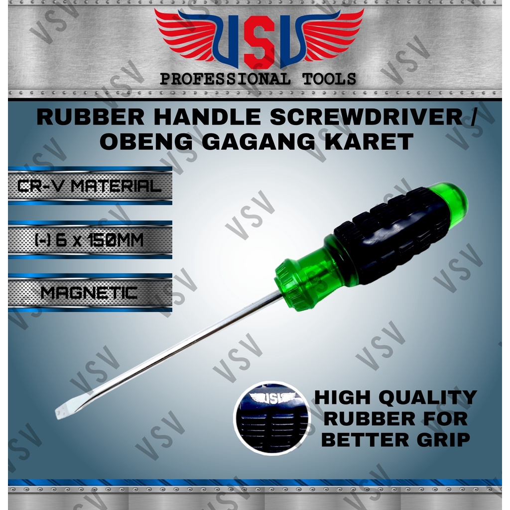 VSV Obeng gagang karet 6x150[-] / Obeng karet 6x150[-] / screwdriver