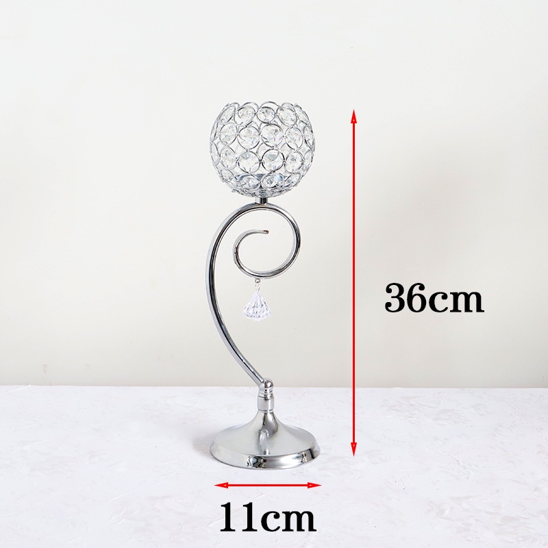 Fashion Holder Lilin Desain Kristal untuk Pesta Pernikahan Crystal Candle Holders Centerpieces Decor/ Wedding Table