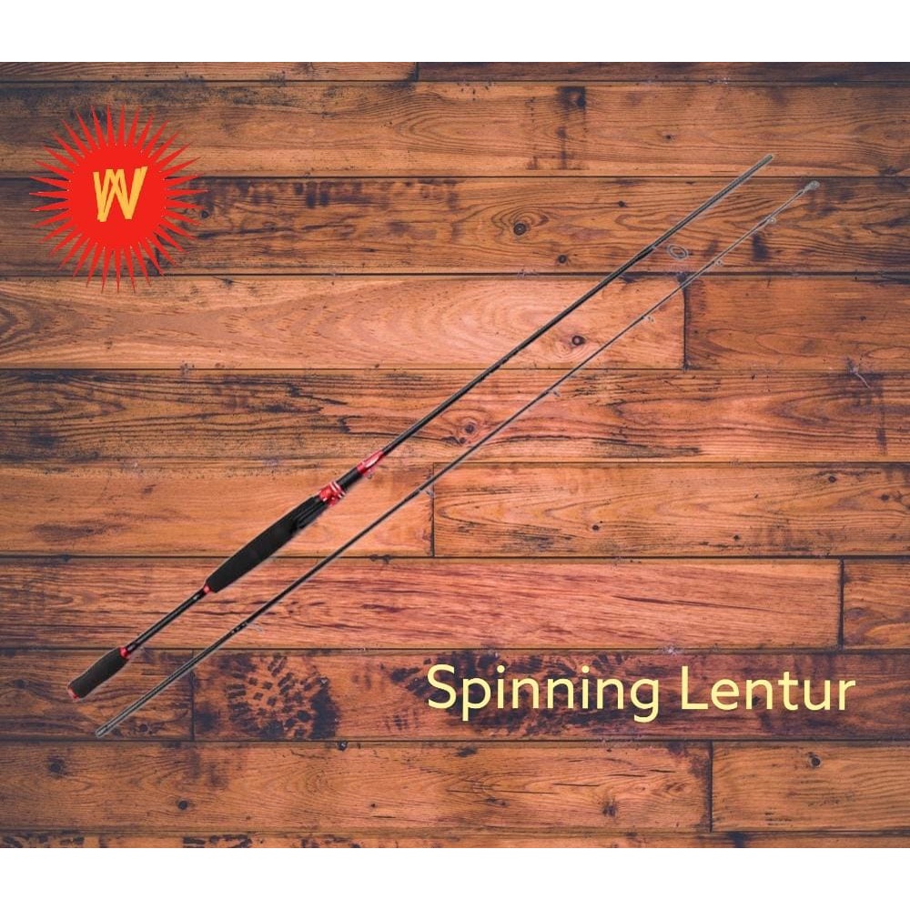 Kabinwang Joran Pancing Spinning Carbon Fiber 2 Segments/Sambung Lentur