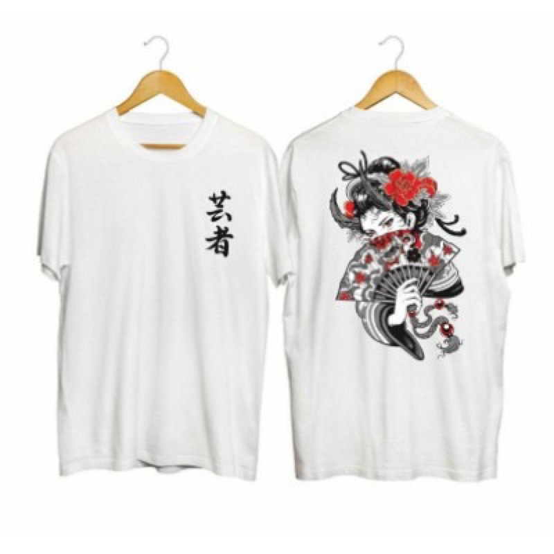 KAOS GEISHA JEPANG BAJU KAOS T SHIRT PRIA WANITA COWOK CEWEK DISTRO TULISAN GAMBAR JAPAN CINA GEISHA