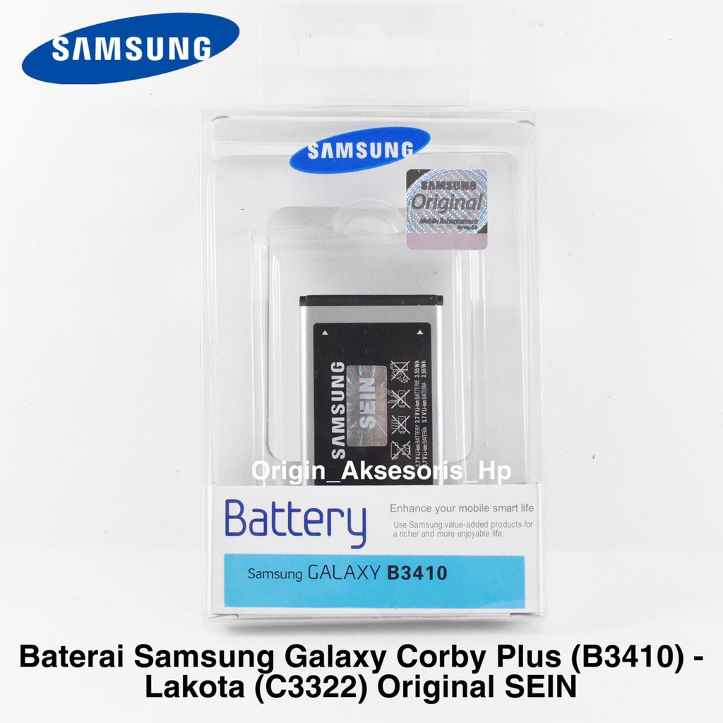 Baterai Samsung Galaxy Corby Plus B3410 Lakota C3322 Original SEIN 100% Batre Battery dc 88