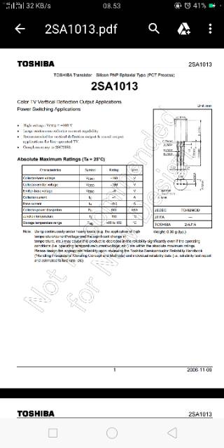 Transistor 2sa1013 original