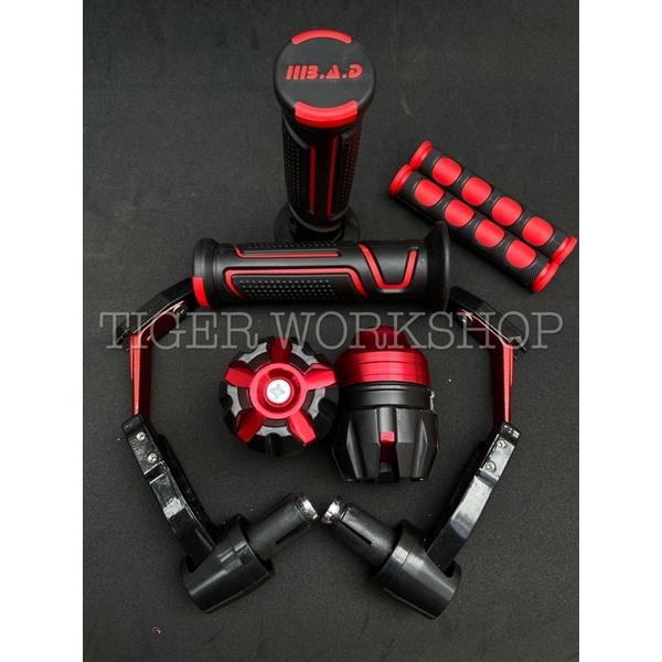 PAKET 4 ITEM HANDGRIP BAD ROBOT JALU AS NAGA PROGUARD ROBOT KARET HANDLE (Universal Semua Motor)