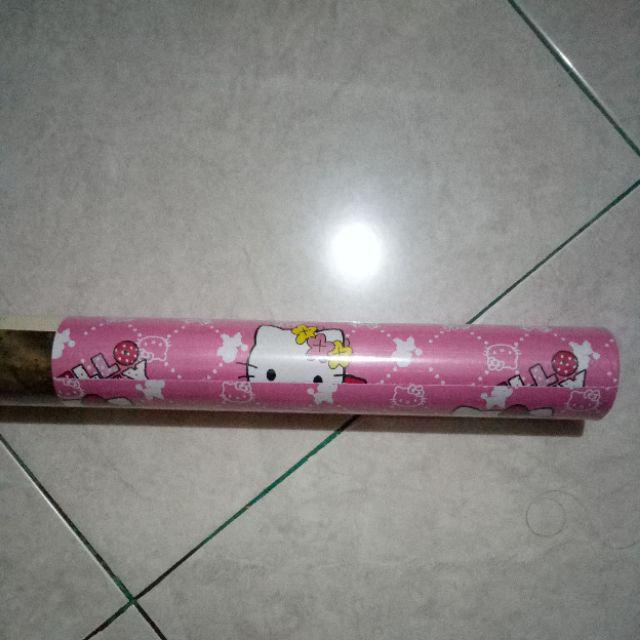 Grosir Murah - Wallpaper Sticker Dinding Hello Kitty Pink Lucu Imut 10m X 45cm