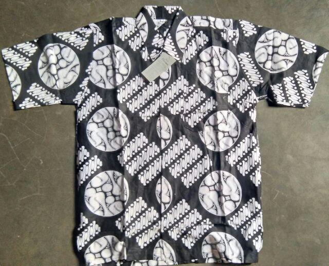 Bg - Batik Couple Maxicardi Monochrome Motif Bola Dan Motif Jumputan Outer Muslim