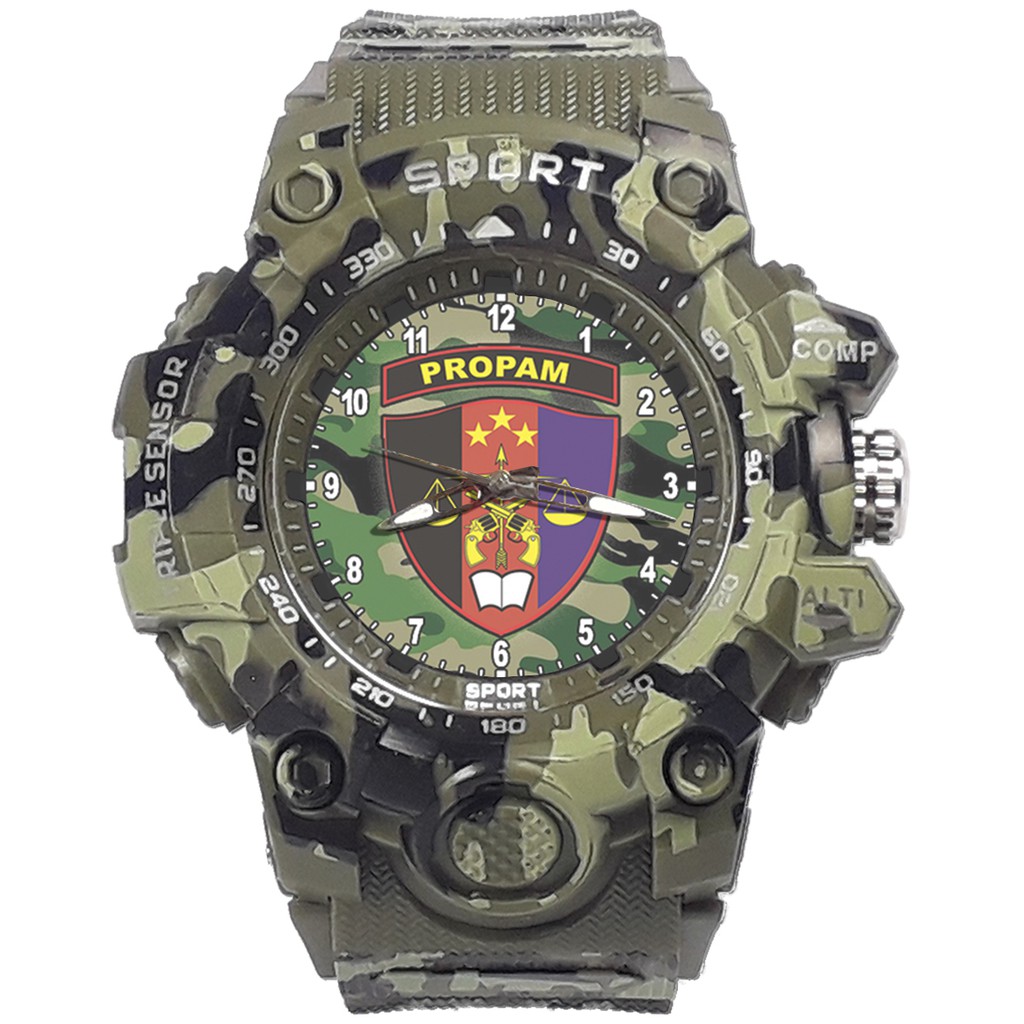 {Istimewa} Jam Tangan LOGO PROPAM 2 Hijau Army Water Resistant