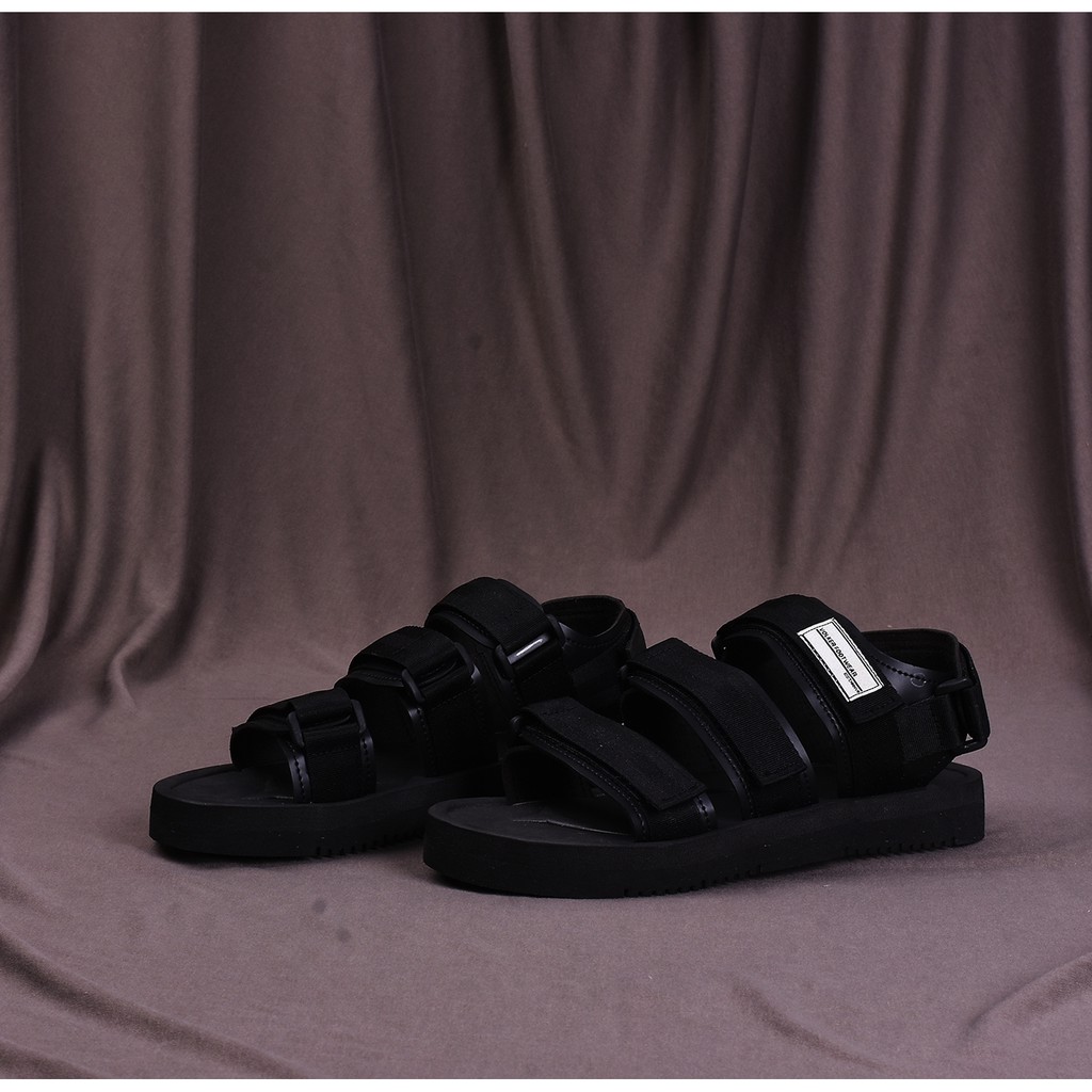 Sandal Gunung Pria Wanita Casual / sendal gunung wanita Full Black VOLKERFOOTWEAR HIJack 36-41