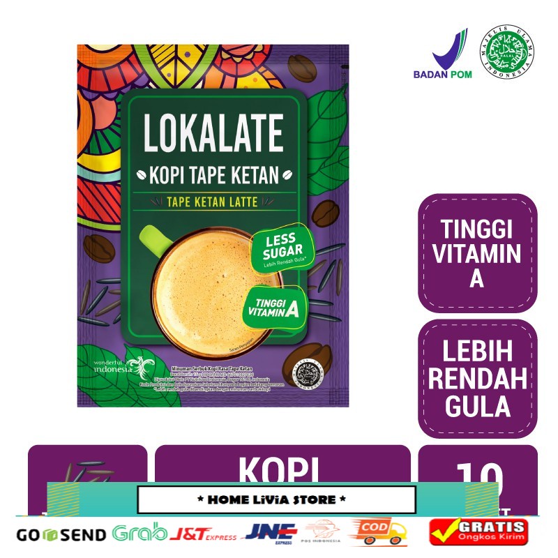 

Lokalate Kopi Tape Ketan 10 Sachet