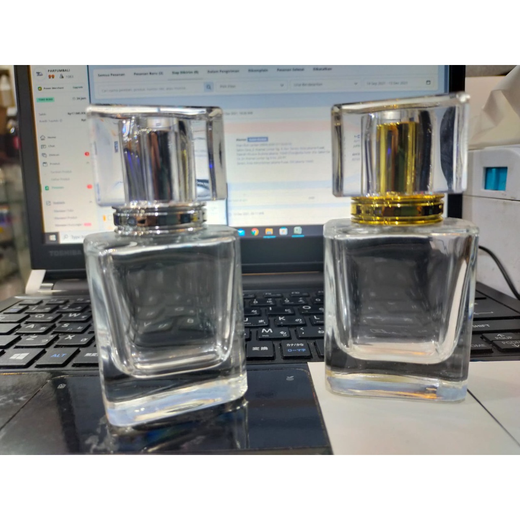 Botol kosong press 30ml/Christal/Botol press/Botol Chanel bening/botol reffil