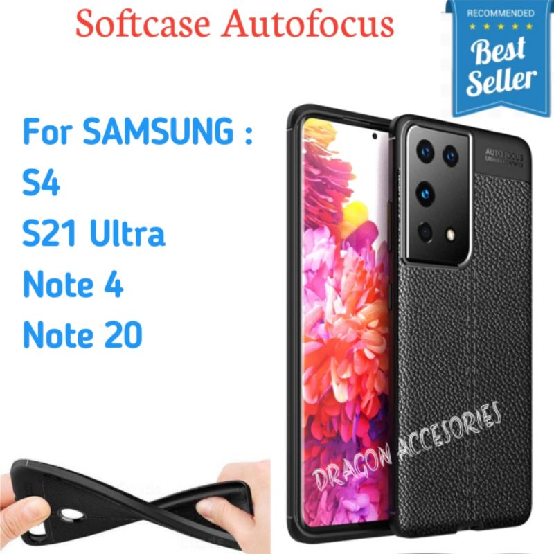 SAMSUNG S21 S21 ULTRA S4 NOTE 4 20 AUTO FOCUS SOFTCASE LEATHER CASE KULIT JERUK SILIKON SILICONE TPU