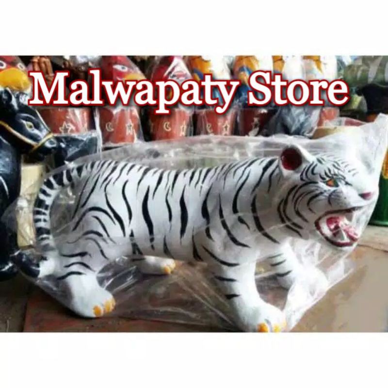CELENGAN HARIMAU PUTIH 60x15cm/ Besar Tembikar Tanah Liat Bakar Cramic
