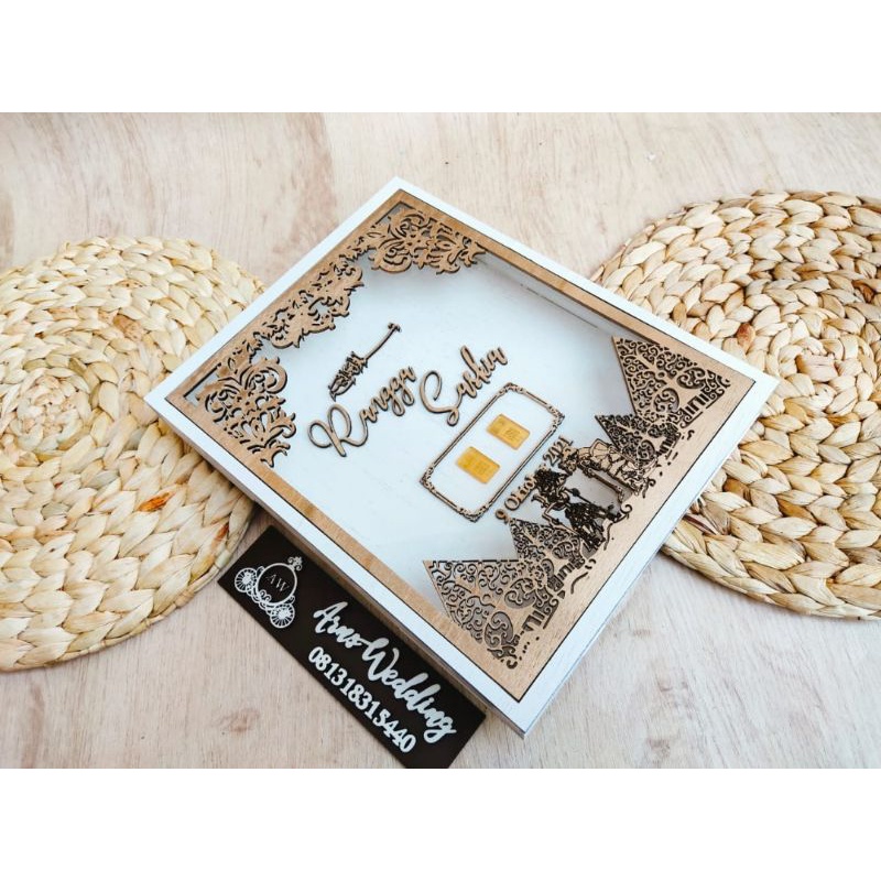 Bingkai Mahar Frame Mahar Bingkai Logam Mulia Hadiah LM