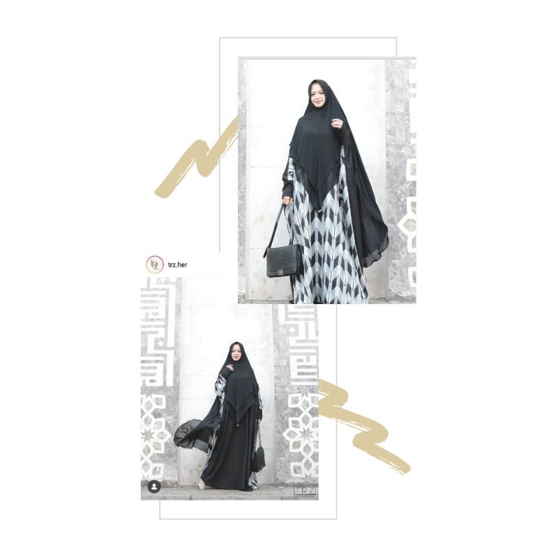 (Preloved/Second) Gamis/abaya Mecca kaftan black by Trz.her