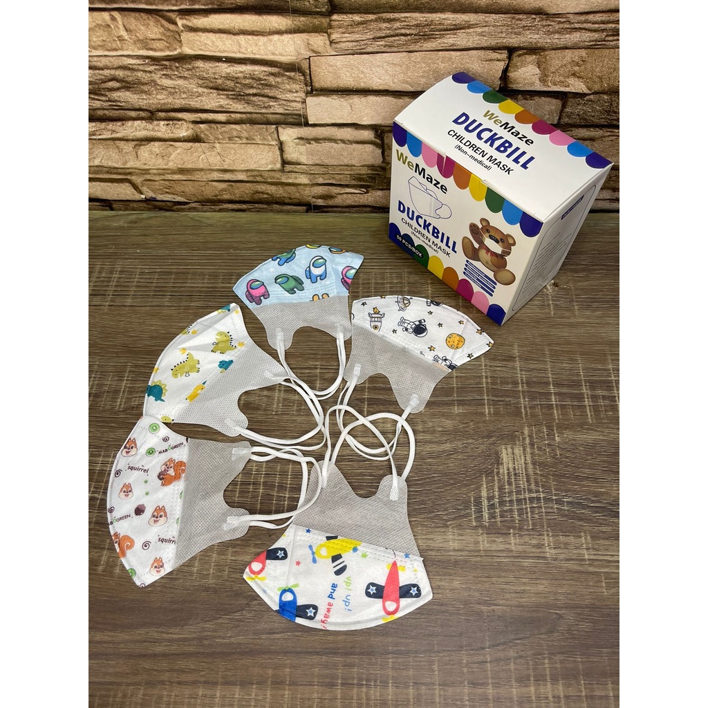 masker duckbil anak motif cowok cewek isi 50pcs / masker