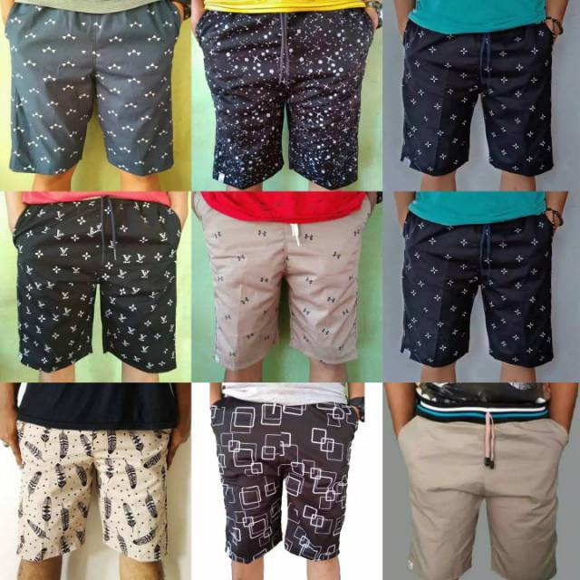 [COD] CELANA PENDEK PRIA CHINO RIB JOVA KATUN - celana motif