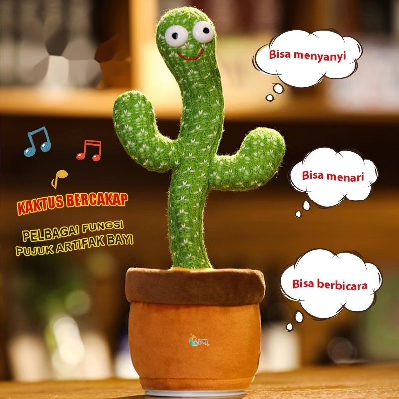 Cactus Toy Boneka Pintar Kaktus Joget Dancing Cactus Toy Joget Joged Dancing