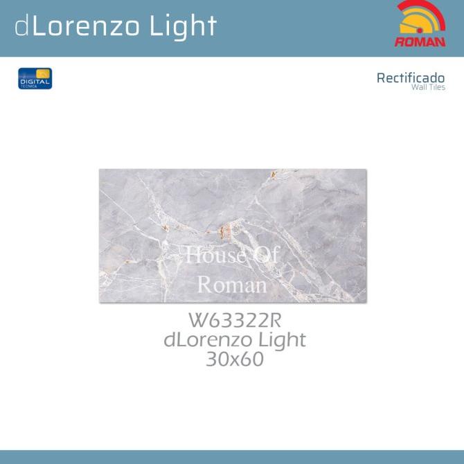 KERAMIK LANTAI ROMAN KERAMIK dLorenzo Light 30x60R W63322R (ROMAN House of Roman)