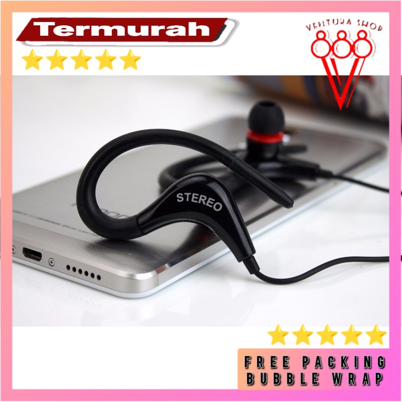 VGS Headset Earphone Sport Extra Bass Handsfree with Microphone