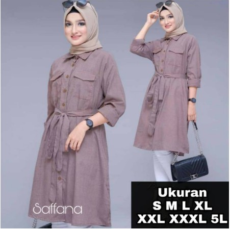HOPYLOVY - Baju Tunik Cantik Terbaru UKURAN S M L XL XXL XXXL 5L - ATASAN JUMBO BAJU BIG SIZE KANTOR