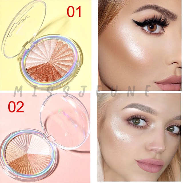 CMAADU Loose Iluminador Glitter Highlighter Palette Face Powder Brighten Shimmer Bronzer Conto